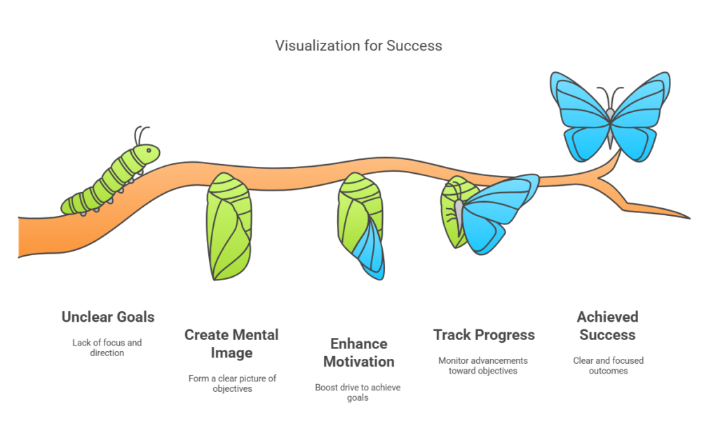 Visualizing goals helps ensure clarity and focus.